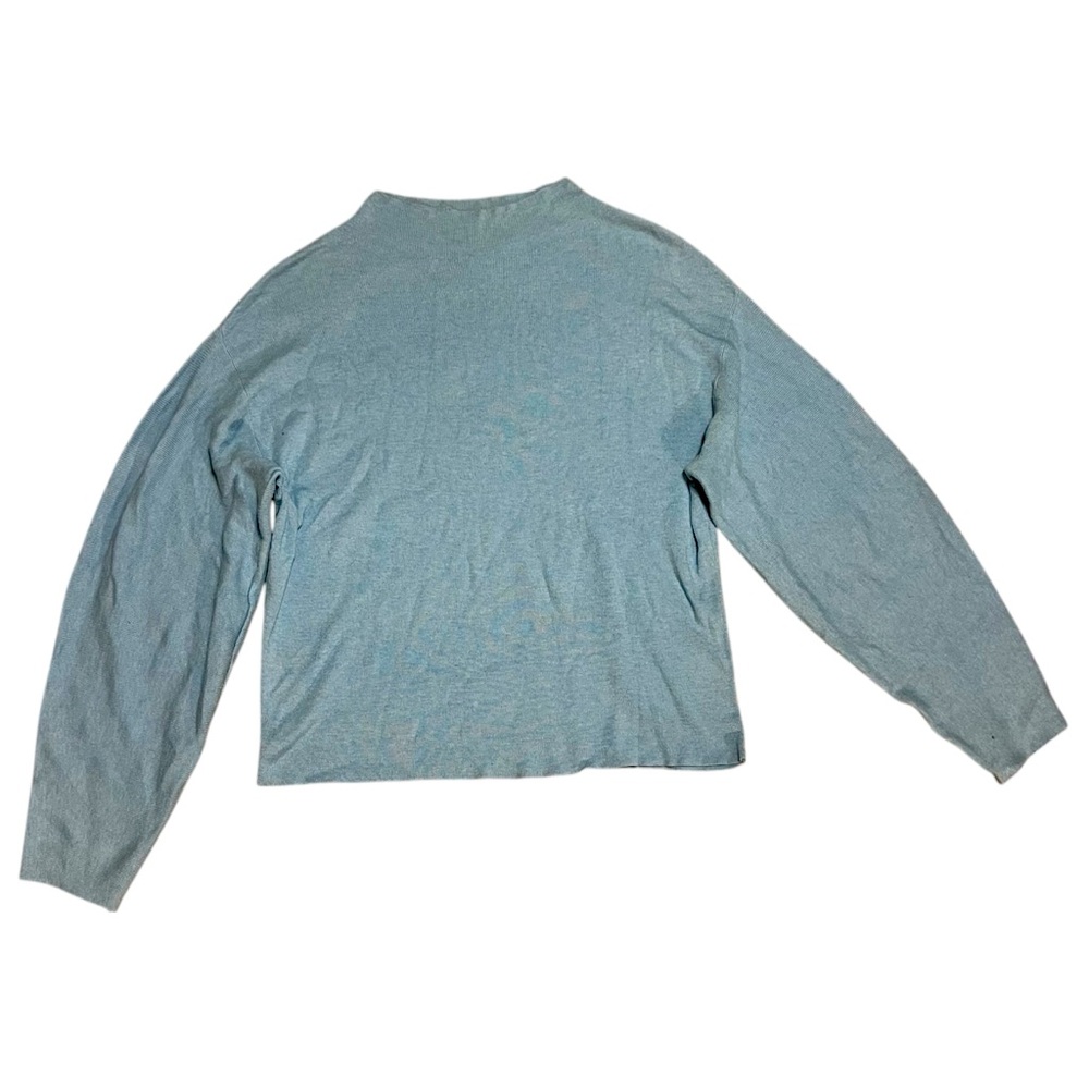 Sky blue mock neck sweater